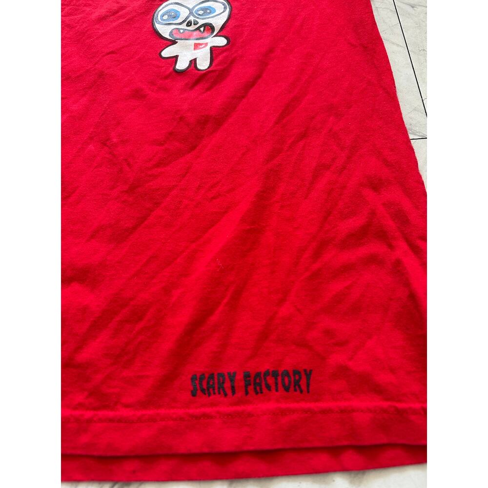 Anna Scary Factory Red Unisex Creative Cartoon T-Shirt, M/L - Picture 3 of 5